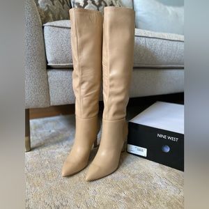 Brand new Nine West knee high leather boots.